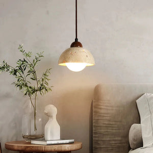 Japandi style Travertine Pendant | Japanese Retro Lighting pendant light Shop Marie Antonette 