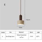 Japandi style Travertine Pendant | Japanese Retro Lighting pendant light Shop Marie Antonette E-dia 15cm (5.91"inches) Cold White 