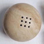 Natural Travertine Stone Sphere Incense Burner | Mubkhar Incense Burner incense burner home decor Shop Marie Antonette 