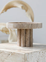 Natural Travertine Marble Serving Tray with Legs - Multipurpose Decorative Stone Vanity Luxury Marble Serving Tray with Legs, Decorative Travertine Dish for Coffee Table Decor, Stone Vanity Tray for Perfume Candles Marie Antonette 