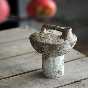 Vintage Handmade Ceramic Vase home decor Rustic Farmhouse Style Cylinder Vase vase Shop Marie Antonette 