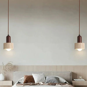 Japandi style Travertine Pendant | Japanese Retro Lighting pendant light Shop Marie Antonette 