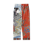 Japanese Pajama Design Bijutsu Sekai (1893-1896) by Watanabe Seite and Japanese girls by Ide Tama River (1847) by Utagawa Kuniyoshi Men's Satin Pajamas - AOP Subliminator 