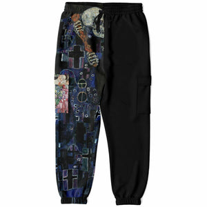 Edgy Sweatpants inspired from Gustav Klimt's Death and Life Athletic Cargo Sweatpants - AOP Subliminator XS 