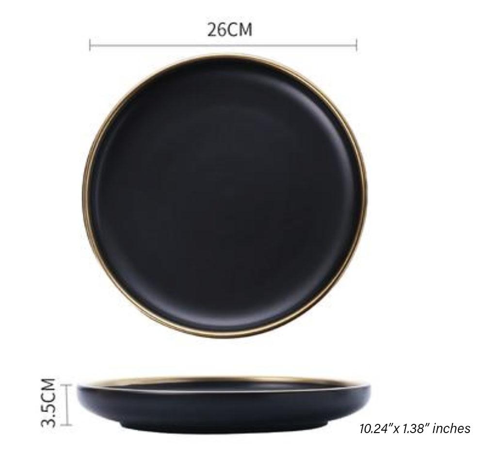 Classic Helen Tableware Marie Antonette 10 inch black plate 