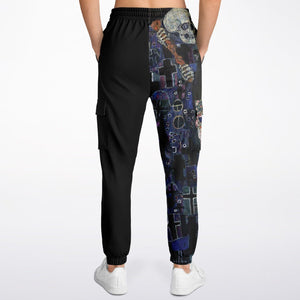 Edgy Sweatpants inspired from Gustav Klimt's Death and Life Athletic Cargo Sweatpants - AOP Subliminator 