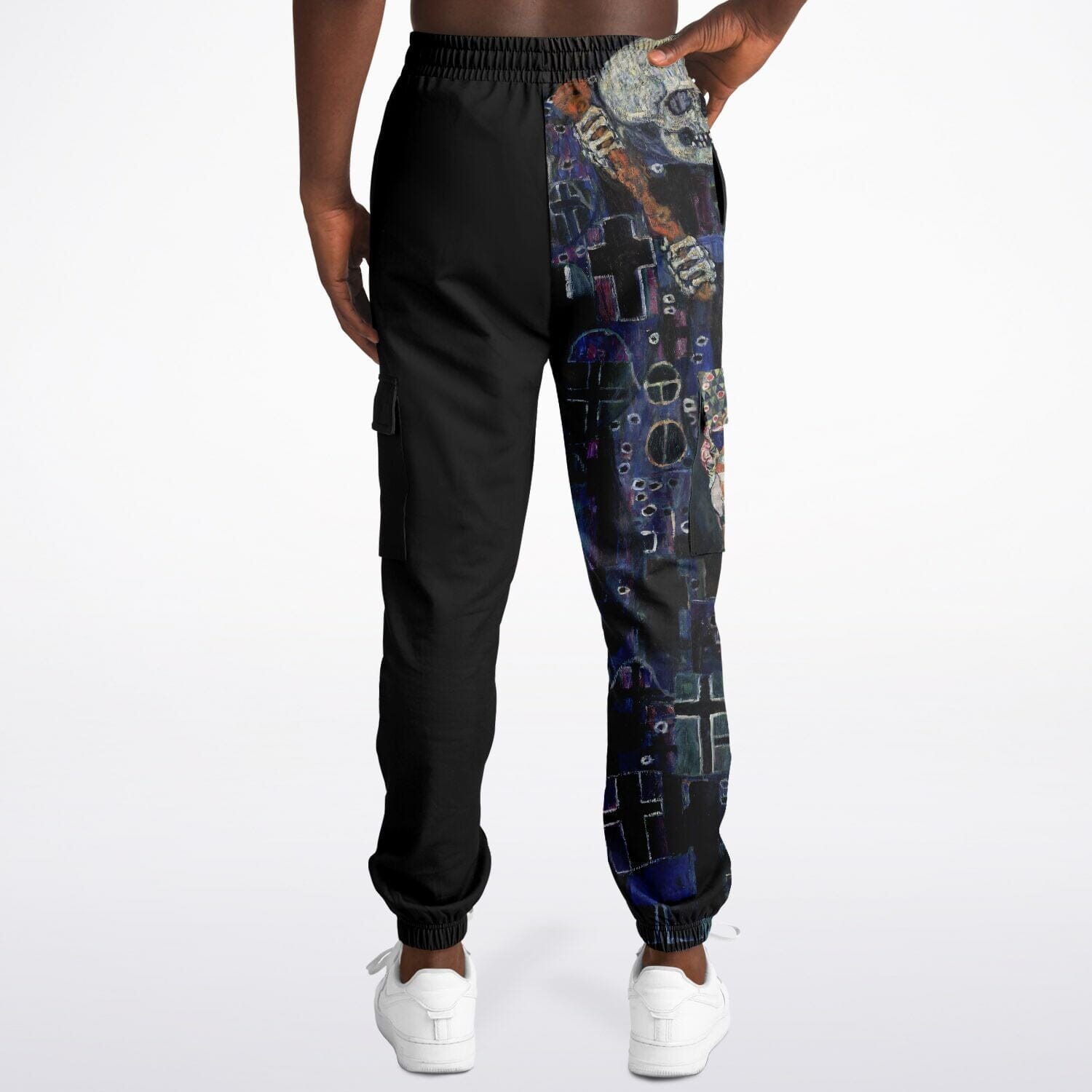 Edgy Sweatpants inspired from Gustav Klimt's Death and Life Athletic Cargo Sweatpants - AOP Subliminator 