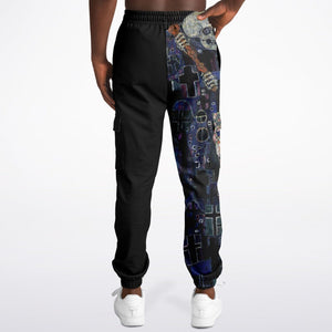 Edgy Sweatpants inspired from Gustav Klimt's Death and Life Athletic Cargo Sweatpants - AOP Subliminator 