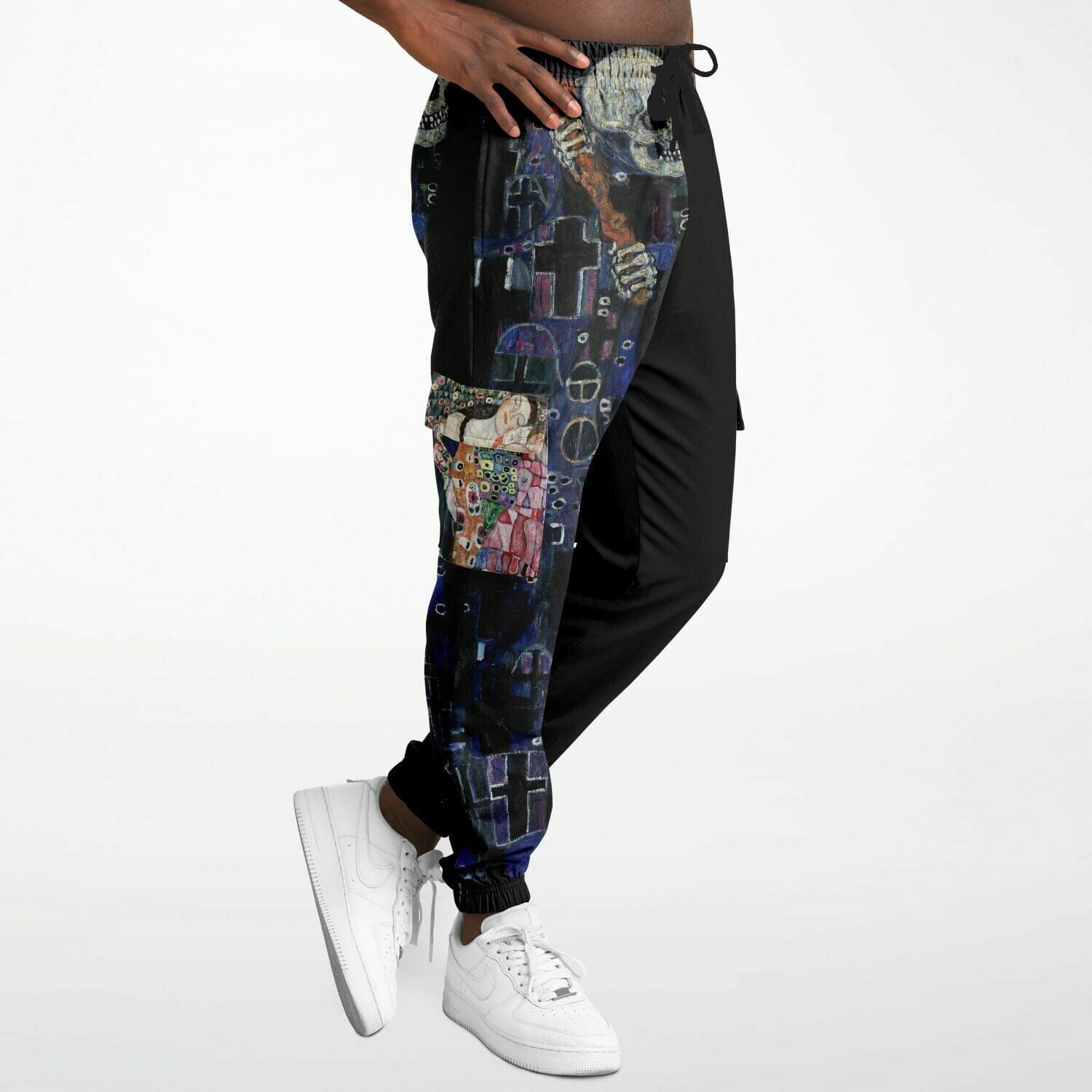 Edgy Sweatpants inspired from Gustav Klimt's Death and Life Athletic Cargo Sweatpants - AOP Subliminator 