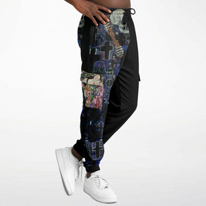 Edgy Sweatpants inspired from Gustav Klimt's Death and Life Athletic Cargo Sweatpants - AOP Subliminator 