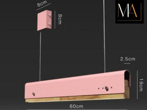 Modern Wooden Iron LED Lights Marie Antonette pink 60 cm 