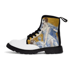 Army white Boots Allegory of Time (1896) Inspired by Luc-Olivier Merson's Painting Shoes Printify 