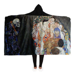 Gustav Klimt's Death and Life Hooded Blanket (1910-1915) Hooded Blanket - AOP Subliminator Adult Premium Sherpa 