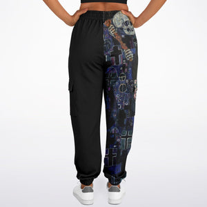 Edgy Sweatpants inspired from Gustav Klimt's Death and Life Athletic Cargo Sweatpants - AOP Subliminator 