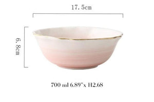Pink And Blue Blush Set Marie Antonette Pink 7inch bowl 