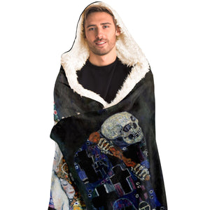 Gustav Klimt's Death and Life Hooded Blanket (1910-1915) Hooded Blanket - AOP Subliminator 