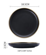 Classic Helen Tableware Marie Antonette 7 inch black plate 