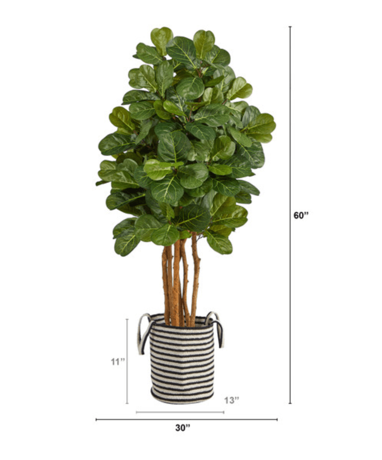 5’ Fiddle Leaf Fig Artificial Tree Marie Antonette 