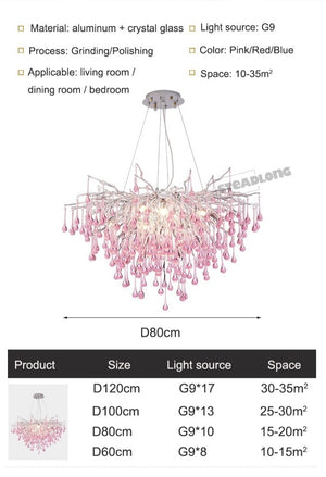 Droplets Crystal Luxuriant Chandelier and Flush mount Style Marie Antonette 