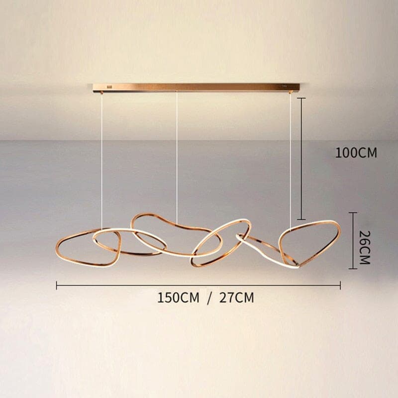 Saint Malo Ring Suspension Light Marie Antonette 6 head Rose gold Cold White 