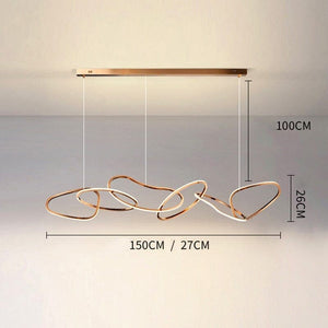 Saint Malo Ring Suspension Light Marie Antonette 6 head Rose gold Cold White 