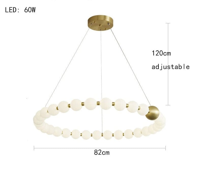 La Muse Brass LED Suspension Marie Antonette Dia 32.28" inches (Dia 82cm) Warm White 