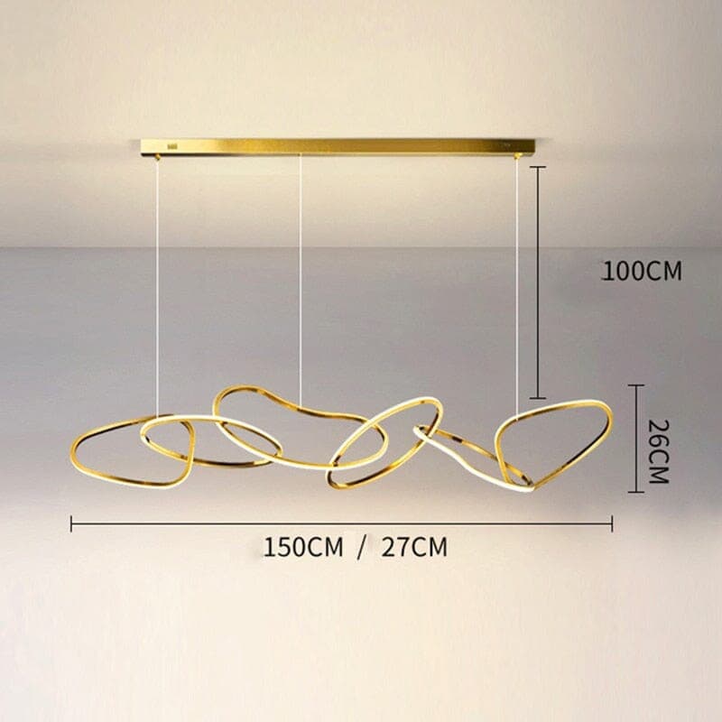 Saint Malo Ring Suspension Light Marie Antonette 6 head gold Cold White 