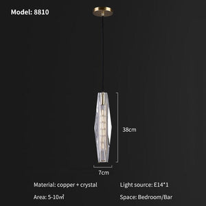 Futuna Crystal LED Pendant Light pendant Marie Antonette Dia7cm (2.76"in) Cold White 