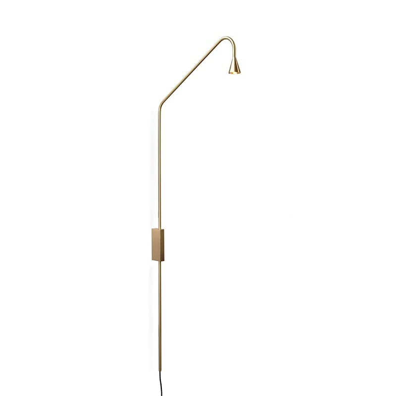 Danielle Minimalist Industrial Swing Arm Wall Lamp Marie Antonette Gold lampbody With plug 