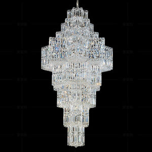 Ellison LED Luxury Cristal Villa Chandelier Marie Antonette Silver L Dia31.49"x Height 59.05" (Dia80xH150cm)|>7|Warm White