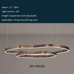 Terra Modern LED Chandelier Industrial Style Ring Marie Antonette 2 layer - 80 100cm Dimmable 