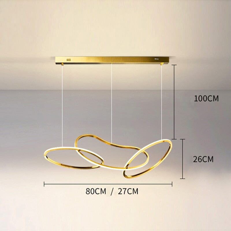 Saint Malo Ring Suspension Light Marie Antonette 3 head gold Cold White 