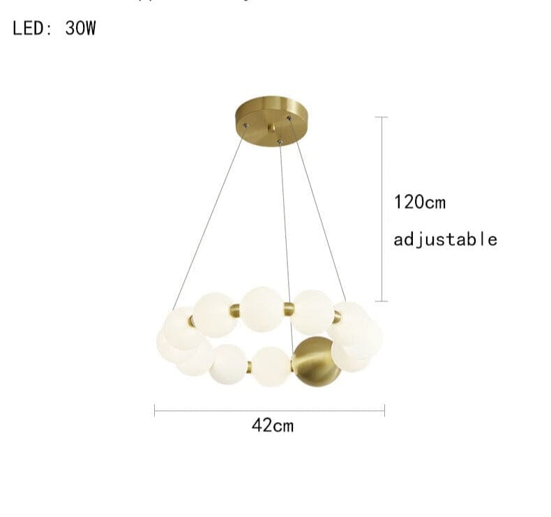 La Muse Brass LED Suspension Marie Antonette 