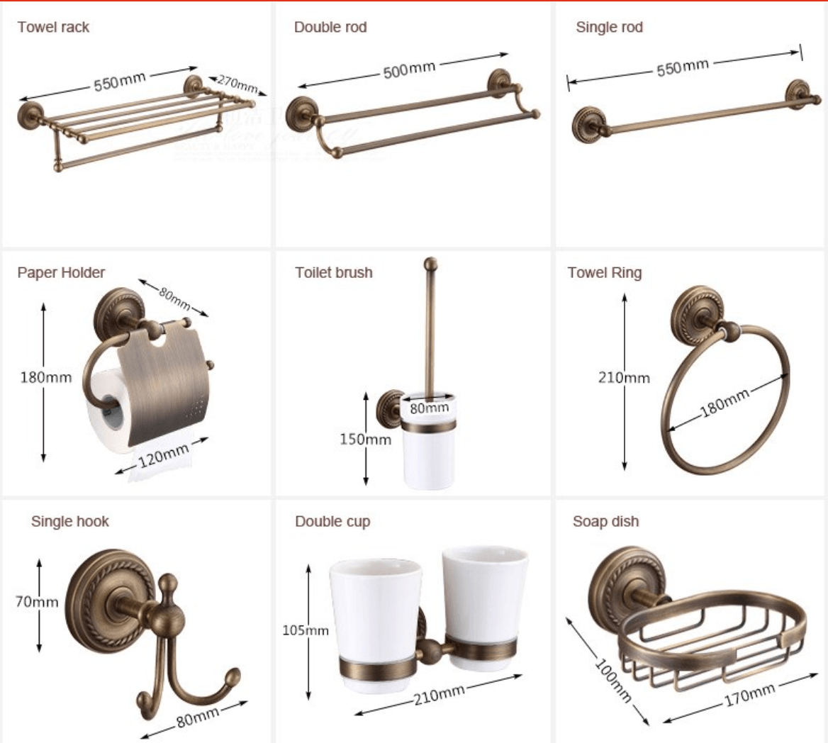 Luis Antique Bathroom Accessories Marie Antonette 