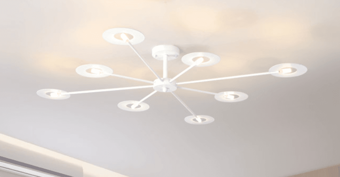 Vega LED Ceiling Light Marie Antonette White 8heads 110V G4 cool white