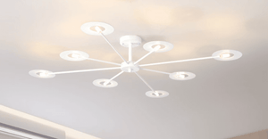 Vega LED Ceiling Light Marie Antonette White 8heads 110V G4 cool white