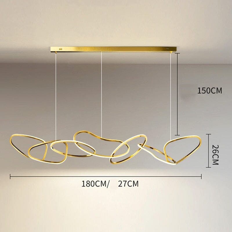 Saint Malo Ring Suspension Light Marie Antonette 7 head gold Cold White 
