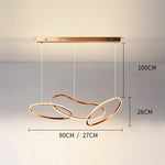 Saint Malo Ring Suspension Light Marie Antonette 3 head Rose gold Cold White 