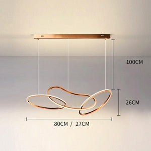 Saint Malo Ring Suspension Light Marie Antonette 3 head Rose gold Cold White 