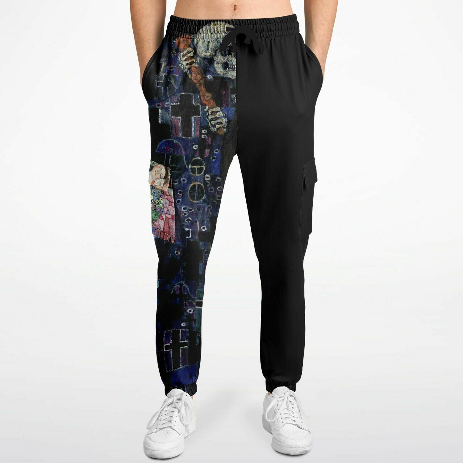 Edgy Sweatpants inspired from Gustav Klimt's Death and Life Athletic Cargo Sweatpants - AOP Subliminator 