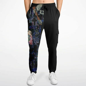 Edgy Sweatpants inspired from Gustav Klimt's Death and Life Athletic Cargo Sweatpants - AOP Subliminator 