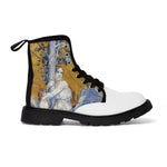 Army white Boots Allegory of Time (1896) Inspired by Luc-Olivier Merson's Painting Shoes Printify 