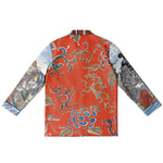 Japanese Pajama Design Bijutsu Sekai (1893-1896) by Watanabe Seite and Japanese girls by Ide Tama River (1847) by Utagawa Kuniyoshi Men's Satin Pajamas - AOP Subliminator 
