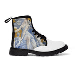 Army white Boots Allegory of Time (1896) Inspired by Luc-Olivier Merson's Painting Shoes Printify 