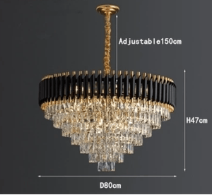 Catherine Collection opulence Marie Antonette Round D80cm (31.50") Changeable light 