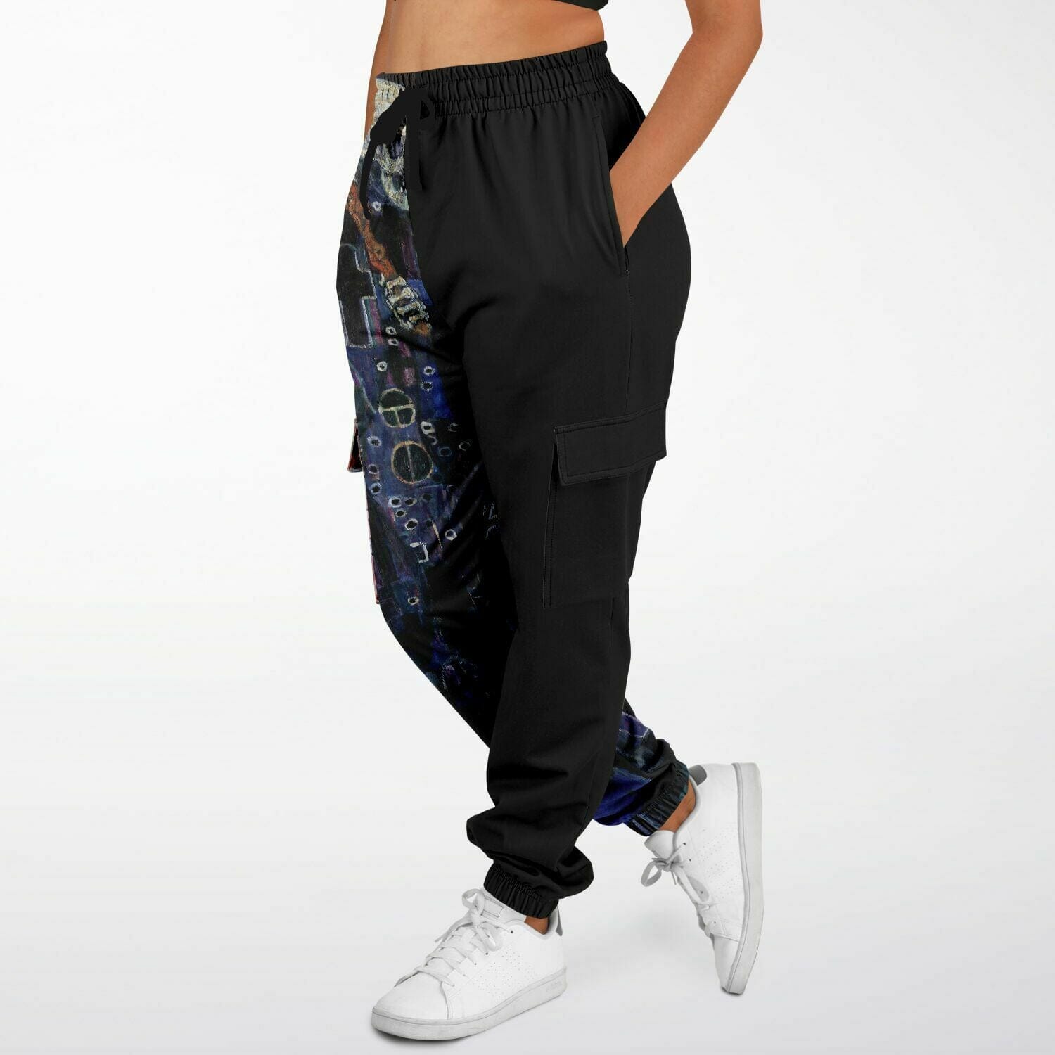 Edgy Sweatpants inspired from Gustav Klimt's Death and Life Athletic Cargo Sweatpants - AOP Subliminator 