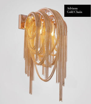 Adriana Chain Sconce Marie Antonette Gold 