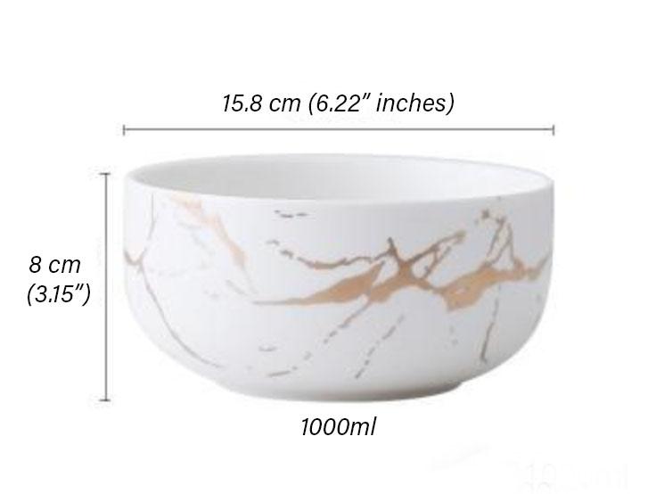Kintsugi Marie Antonette bowl medium white 