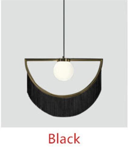 La Frange Pendant Light pendant Marie Antonette Black Fringe 38x34cm (14.96" x 13.38" inches) 38x34cm Warm light