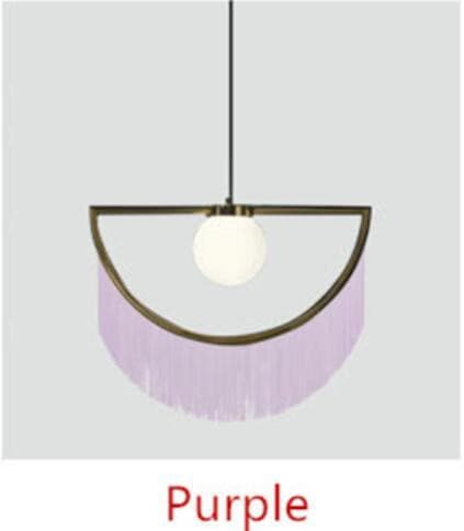 La Frange Pendant Light pendant Marie Antonette Purple Fringe 38x34cm (14.96" x 13.38" inches) Warm light